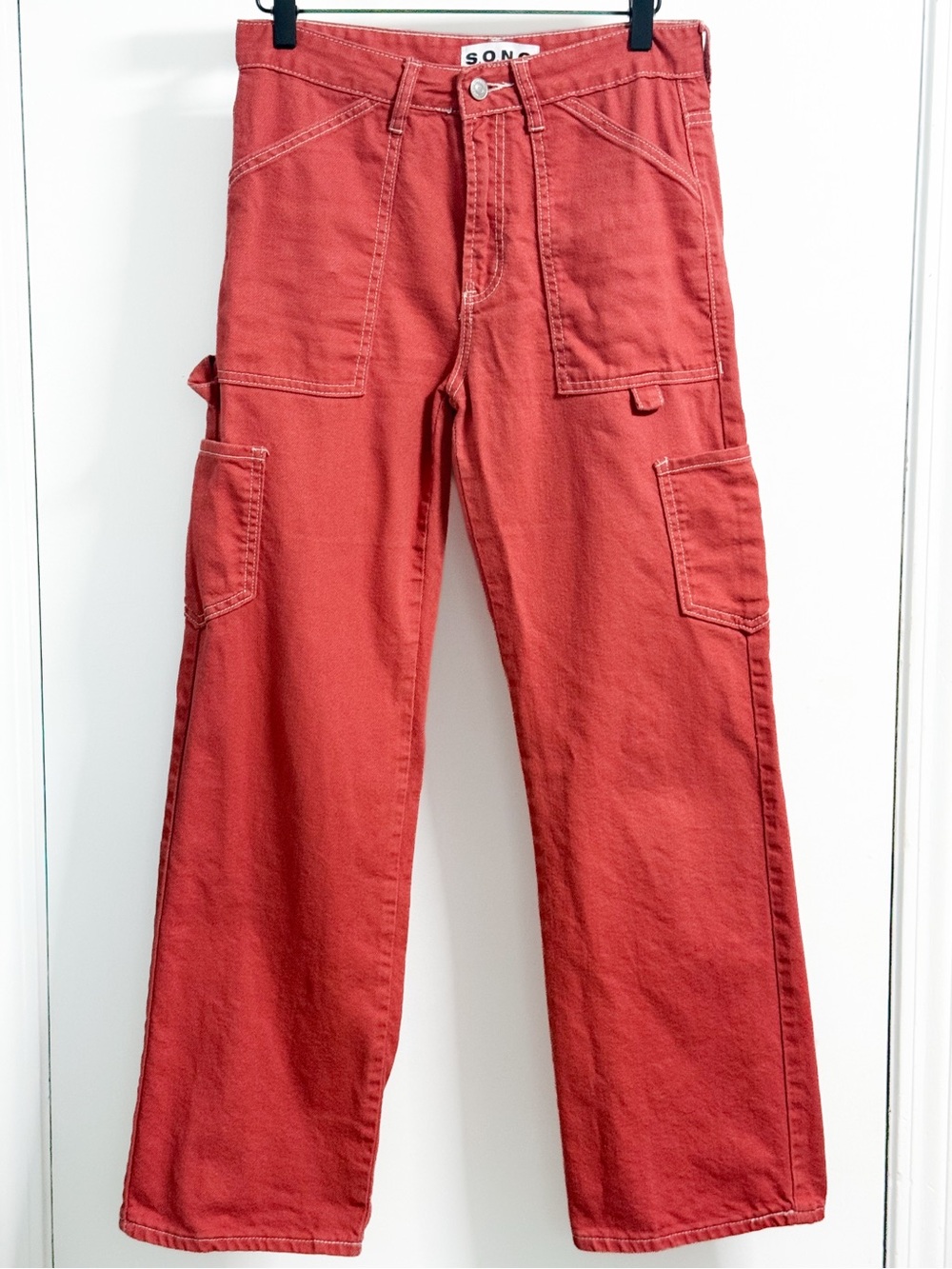 S.O.N.G. Persimmon Cargo Carpenter Pants 100% Cotton 3/26 Y2K